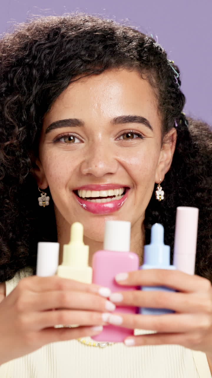 Woman with Cosmetics and Earrings