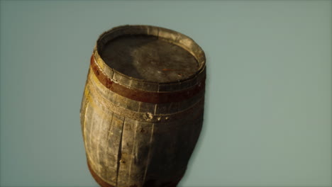 classic old rusted wooden barrel