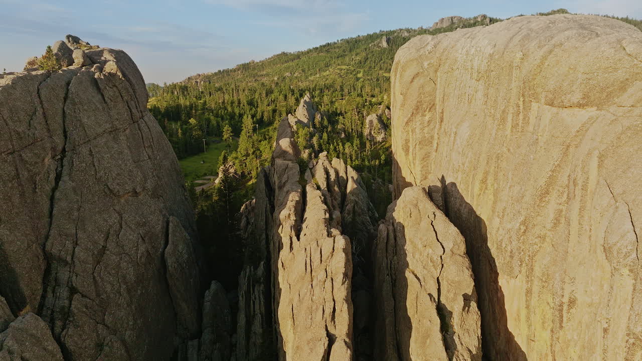 High-angle aerial shot displaying the striking erosion patterns in the rocky landscapes of the American West.