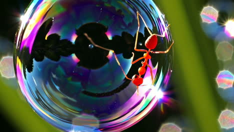 ant in a soap bubble