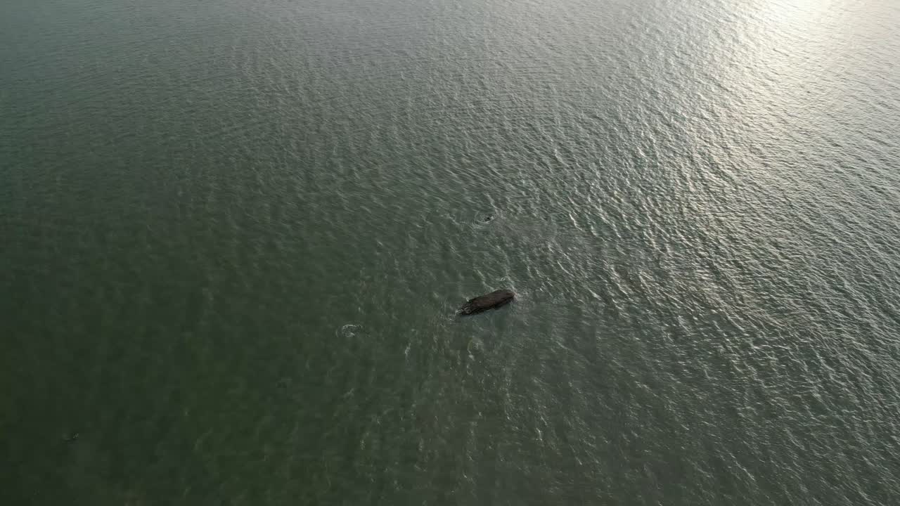 보르네오 의 산투봉 과 사라와크 문화 마을 의 저녁 에 에어뷰