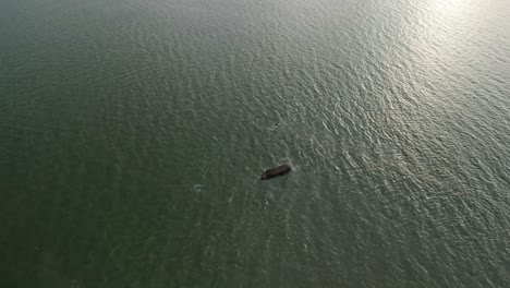 보르네오 의 산투봉 과 사라와크 문화 마을 의 저녁 에 에어뷰
