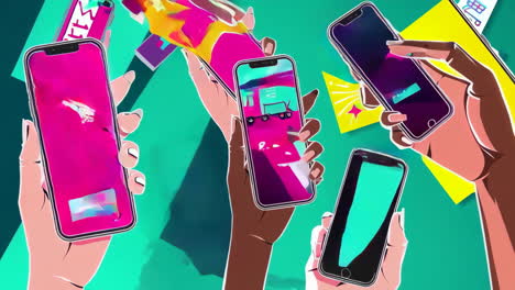 online shopping and mobile e-commerce on smartphones