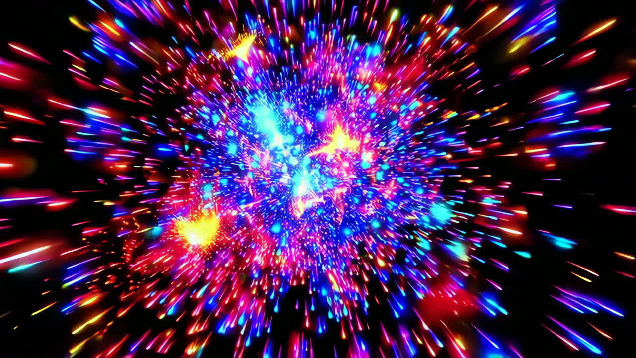 explosión abstractamente colorida