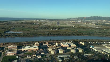 aerial view of girona-costa brava airport and surrounding area