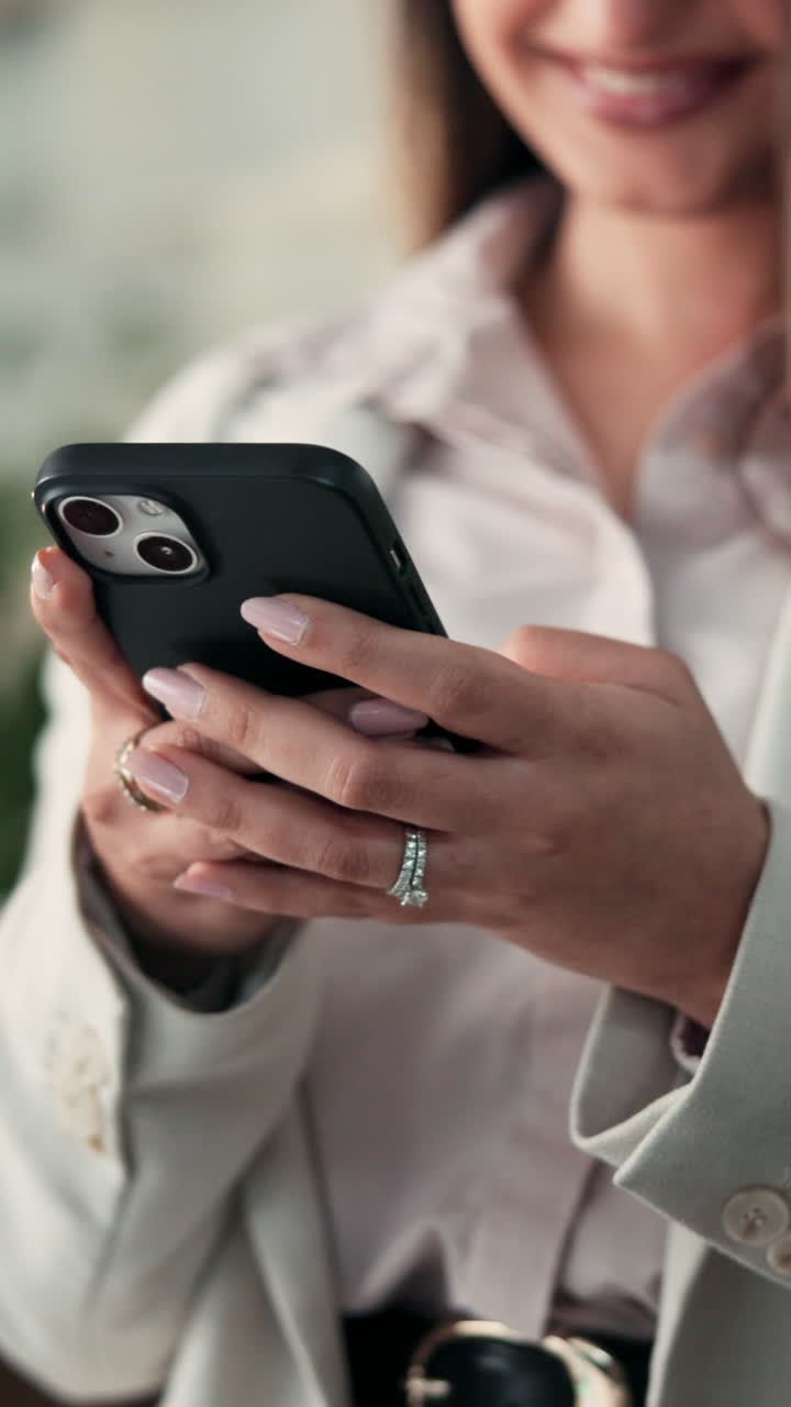Donna utilizzando un telefono cellulare