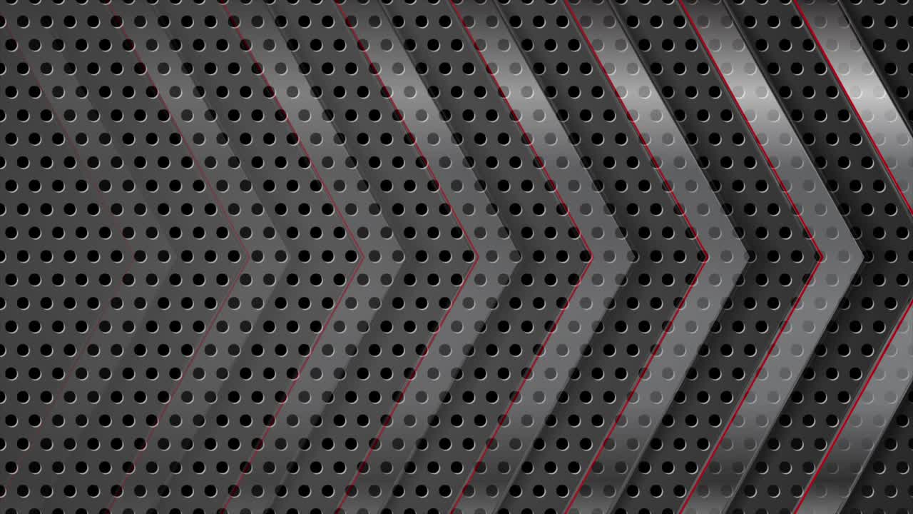 어두운 구이 린 배경 모션 디자인에 금속 화살표