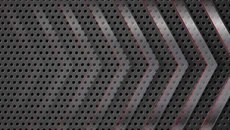 flechas metálicas en el diseño de movimiento de fondo perforado oscuro