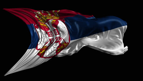 waving flag of serbia