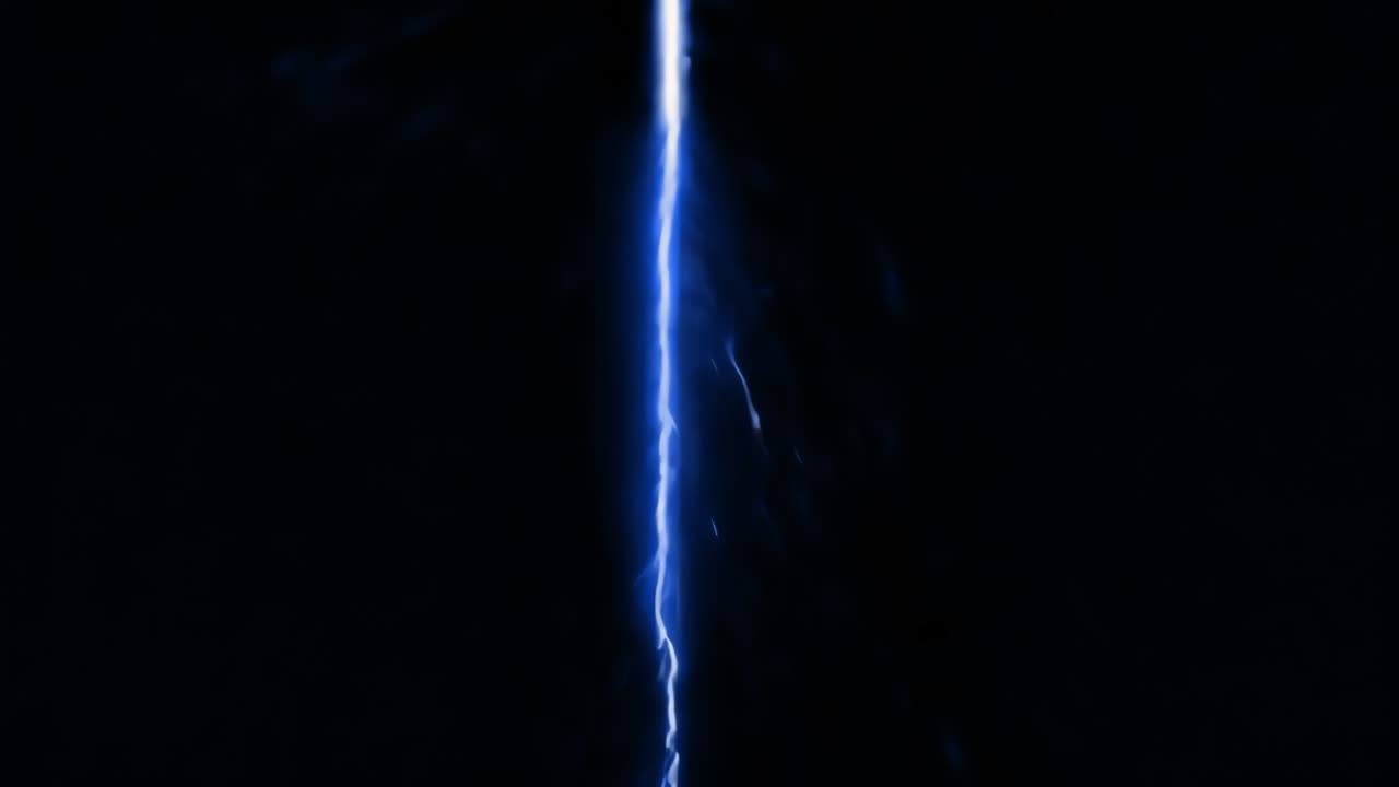Blue lightning effect animated overlay, transparent 4K video, alpha channel, ProRes 4444