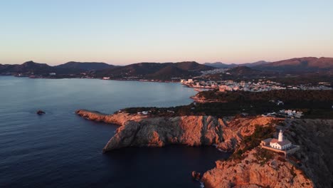 sunrise view of lighthouse on the cliffs