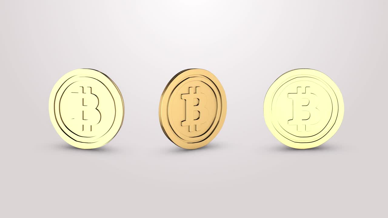 bitcoin es una criptomoneda, una innovación futurista, un video de acciones digitales.