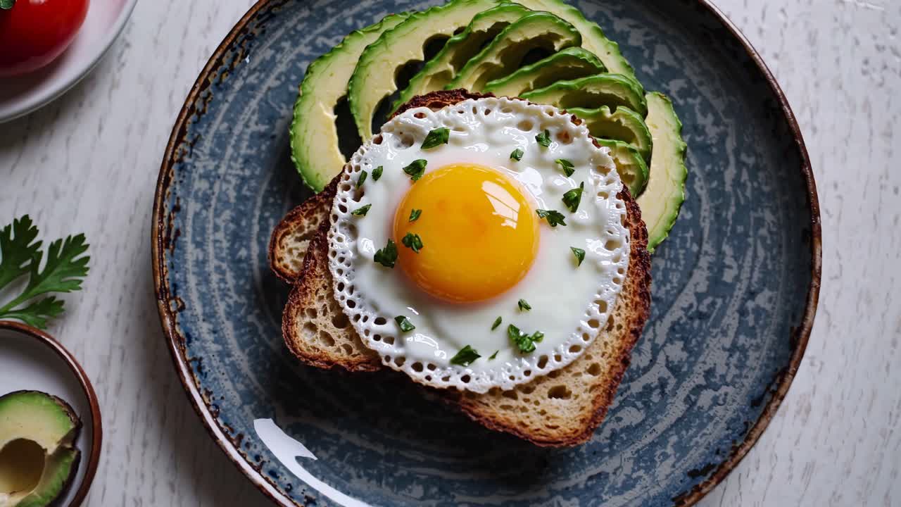Fried egg and avocado toast