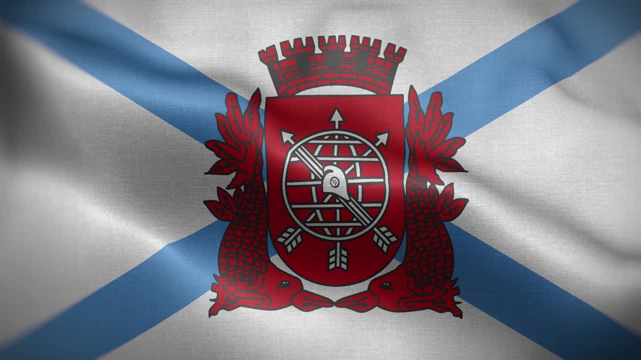 río de janeiro, brasil, la bandera de los estados unidos de américa, 4k