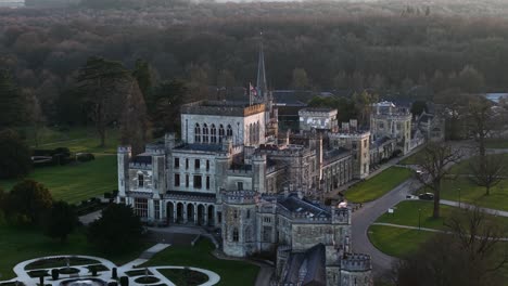 ashridge house aerial view, historic castle in hertfordshire, uk
