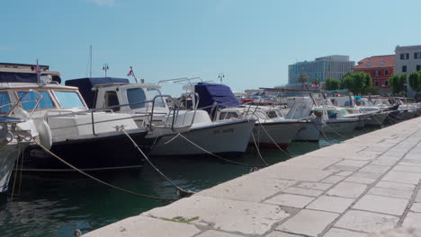 boats moored at the port of split