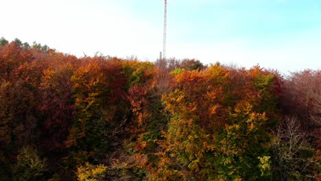 aerogenerador construcción vista aérea otoño