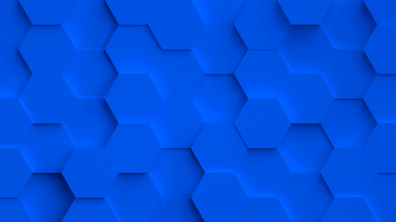 fondo abstractamente colorido con bucle de hexágonos en 3d