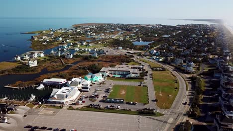 Aerial-Pullout-Hatteras-NC,-Hatteras-North-Carolina-in-4k