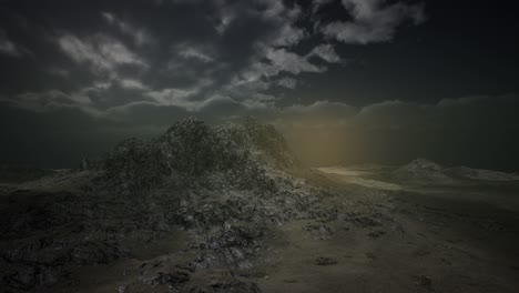 enormes nubes oscuras sobre las tierras altas escocesas