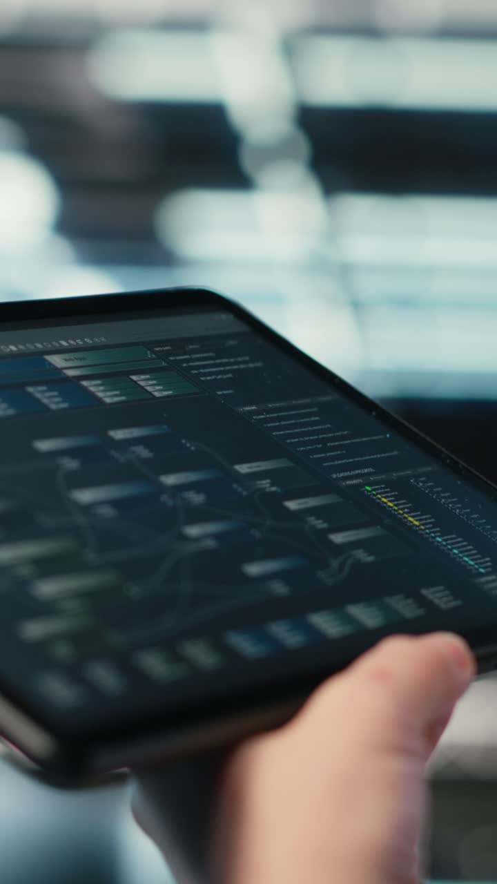 Vertical video Using coding application, tablet and programmer in data center