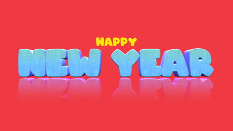 Happy-New-Year-cartoon-text-on-red-gradient-color