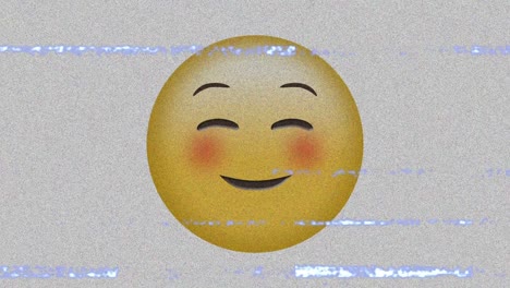 animación del icono de emoji de sonrisa sobre los ruidos en la pantalla