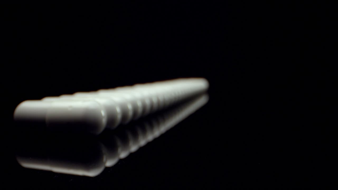 White healthy diet suplement Medicine pills  HQ 4k mega super macro view shoot