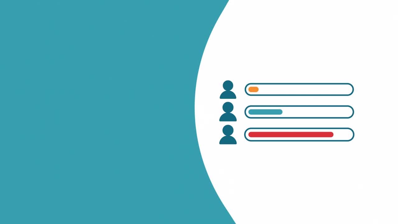 video en 4k de iconos electorales de dibujos animados en fondo blanco.