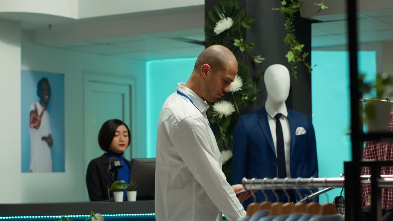 Employee in a clothing store