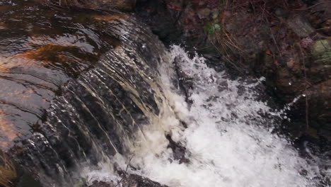 flowing water stream, waterfall in the fall 120fps, slow motion