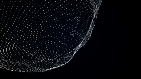 seamless abstract animation metamorphosis of amorphous shape from dots and lines