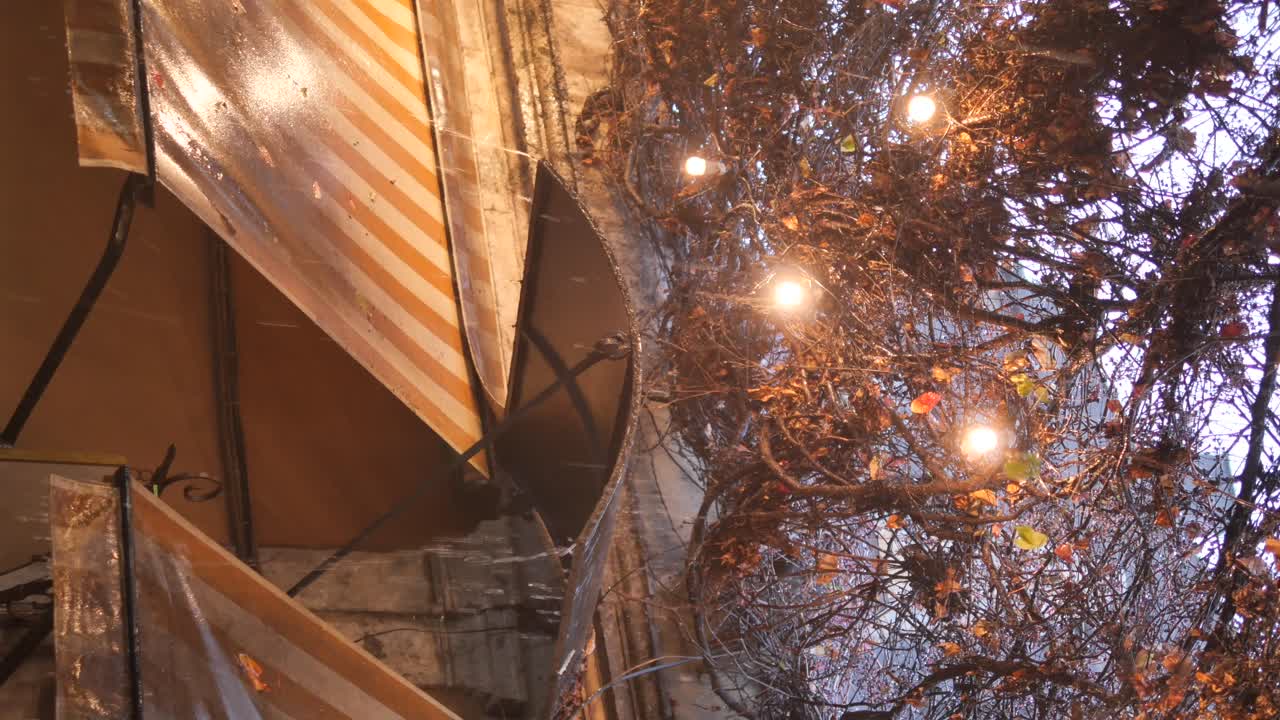 Rainy Day at a Street Cafe