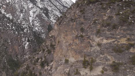 majestic snowy mountains and towering rock cliffs in beautiful british columbia, canada
