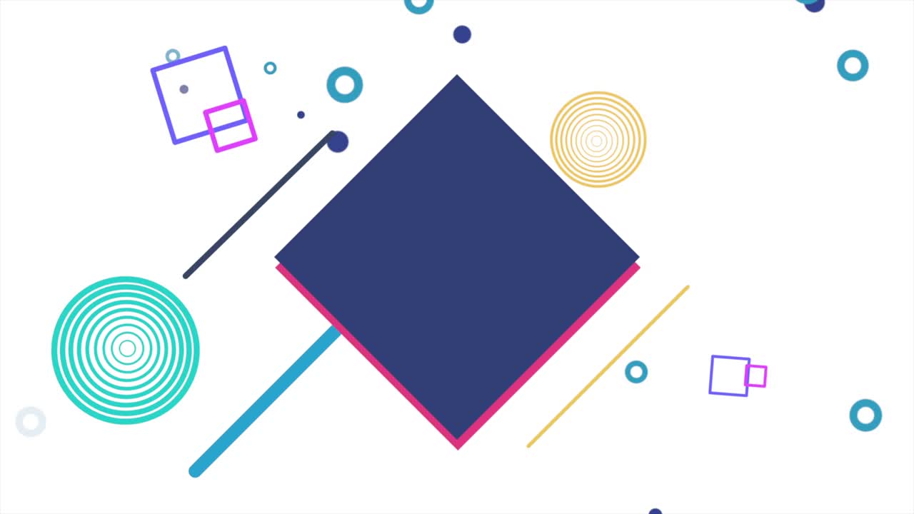 점, 선 및 사각형으로 된 멤피스 스타일