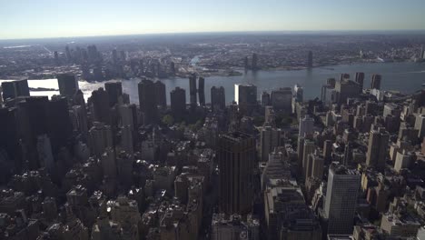 wide view of murray hill and east side manhattan nyc from empire state building 4k