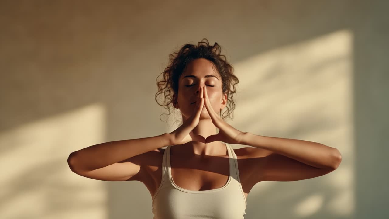 Serenidade em Movimento: Um Momento Pacífico de Atenção Plena e Meditação Capturado em Dois Frames, Destacando a Calma e a Reflexão Interior
