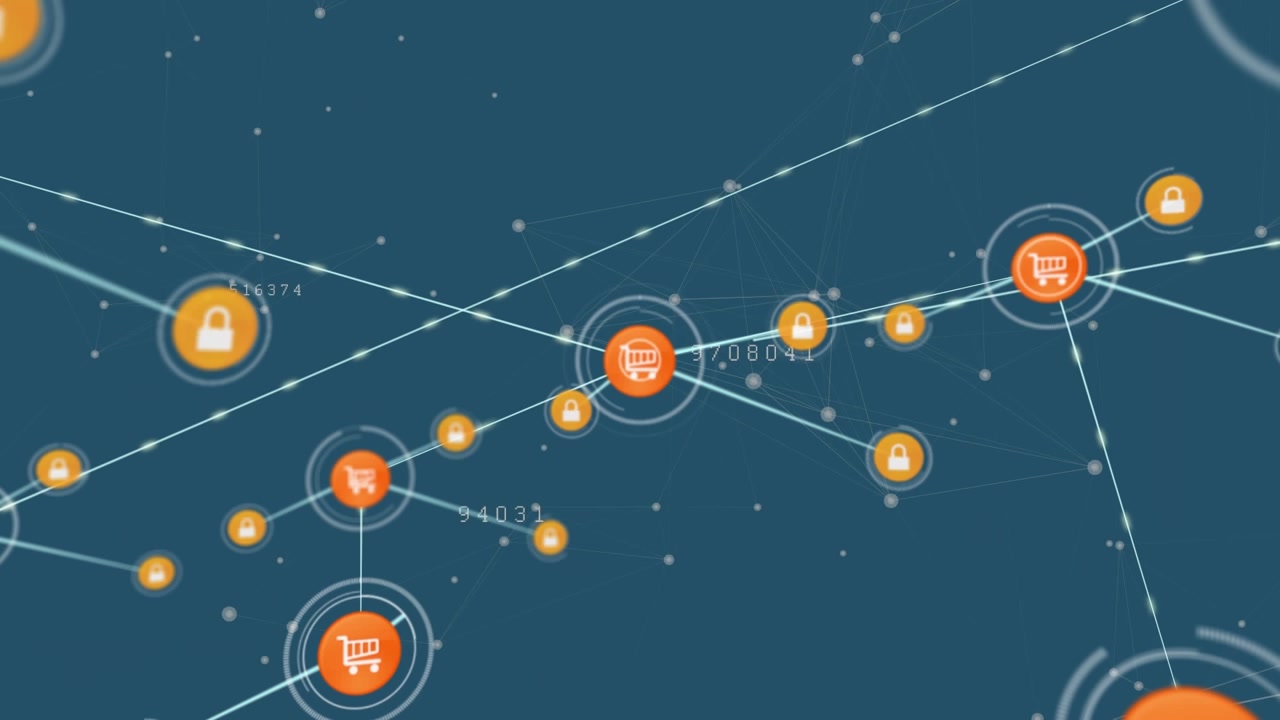 Digital E-commerce Network with Secure Shopping Cart Connections