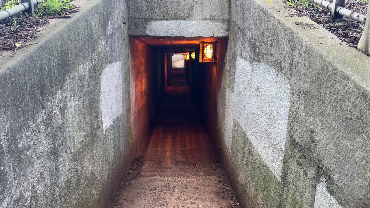 A subway tunnel under a freeway in Cape Town, South Africa