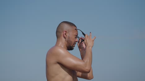 Man in sunglasses outdoors