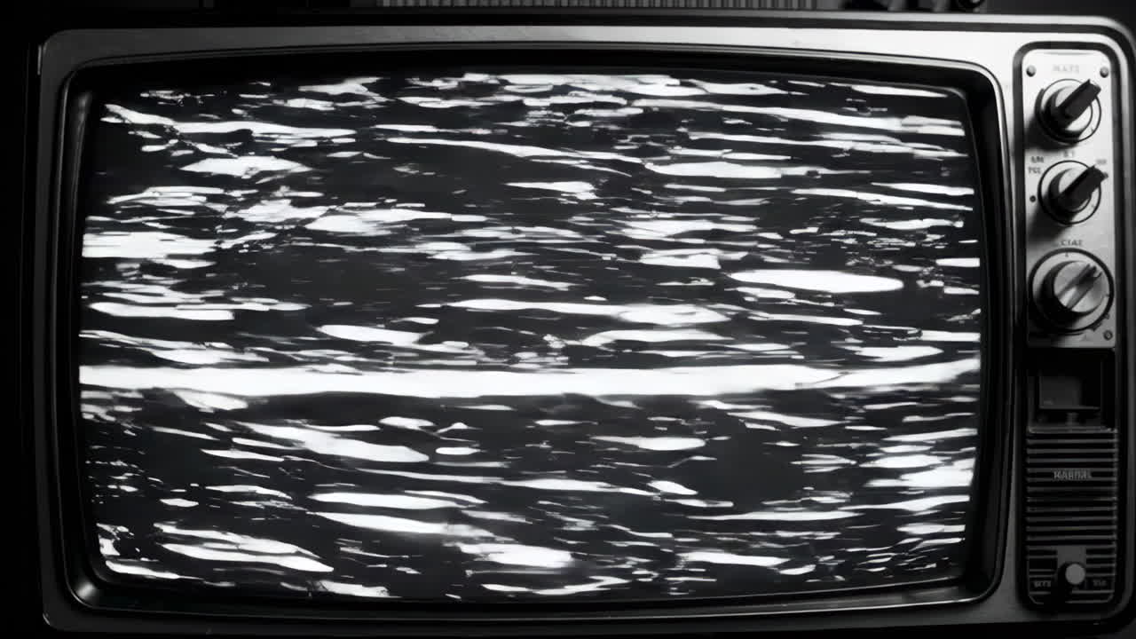 정적으로 된 빈티지 tv