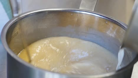 preparing a creamy sauce