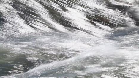 closeup of rapids in fast flowing river