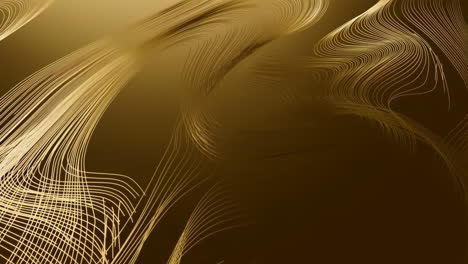 abstract golden wavy lines background