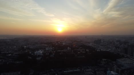 Skyline-Aerial-view-in-Motomachi,-Yokohama