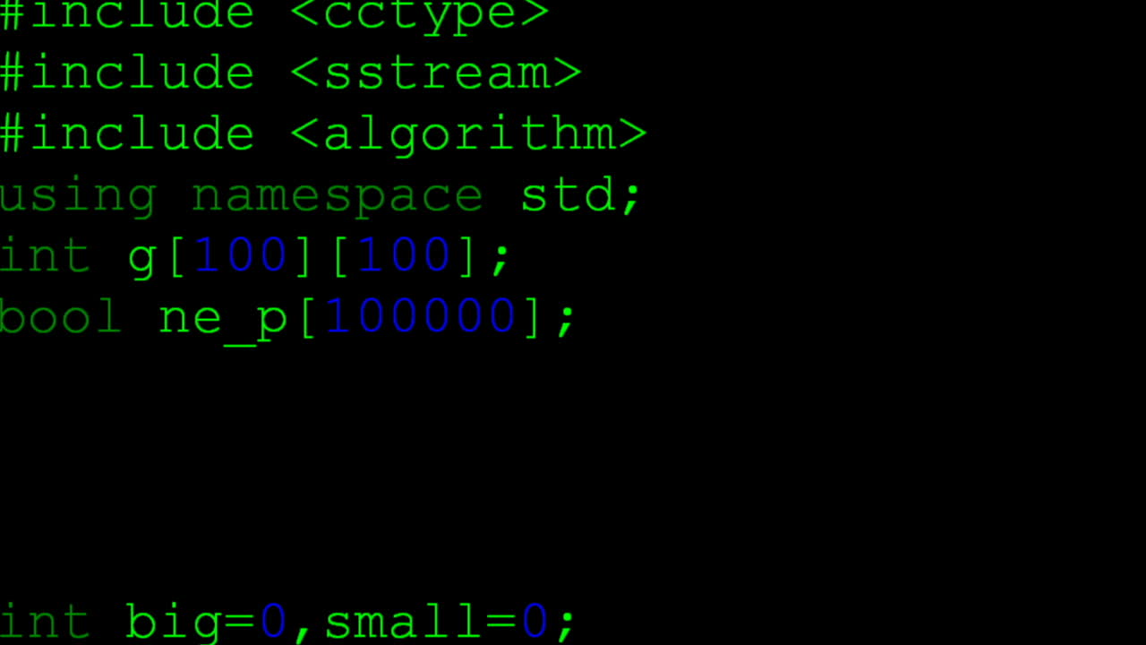 Source code on the monitor screen. Source code