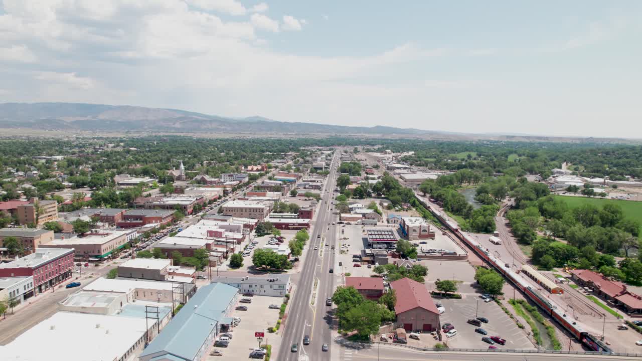 Aerial static video of Canon City in Colorado