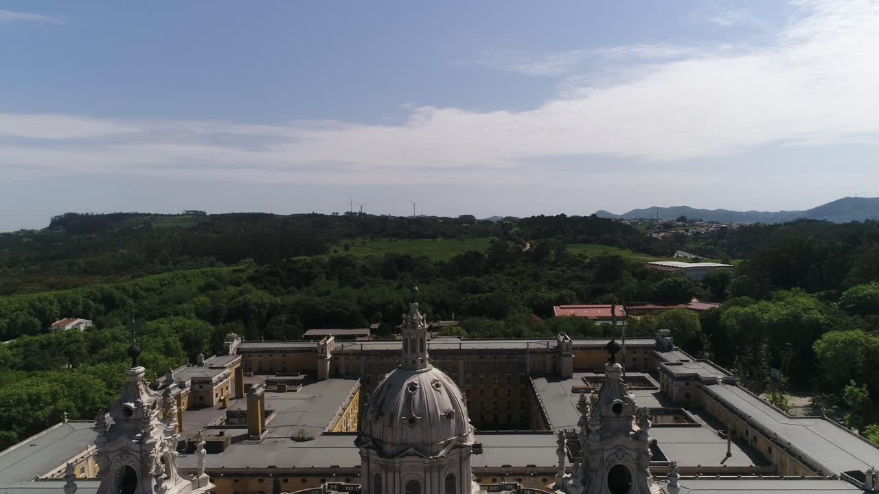 포르투갈 의 마프라 국립 궁전 항공 사진