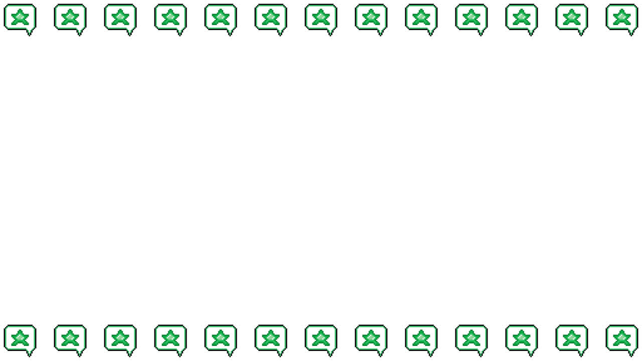 Pixel Art Speech bubble icon Star Frame Animated Overlay 1080p Transparent 30 fps (5).mov