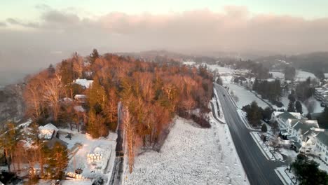 aerial over the green park inn in blowing rock nc